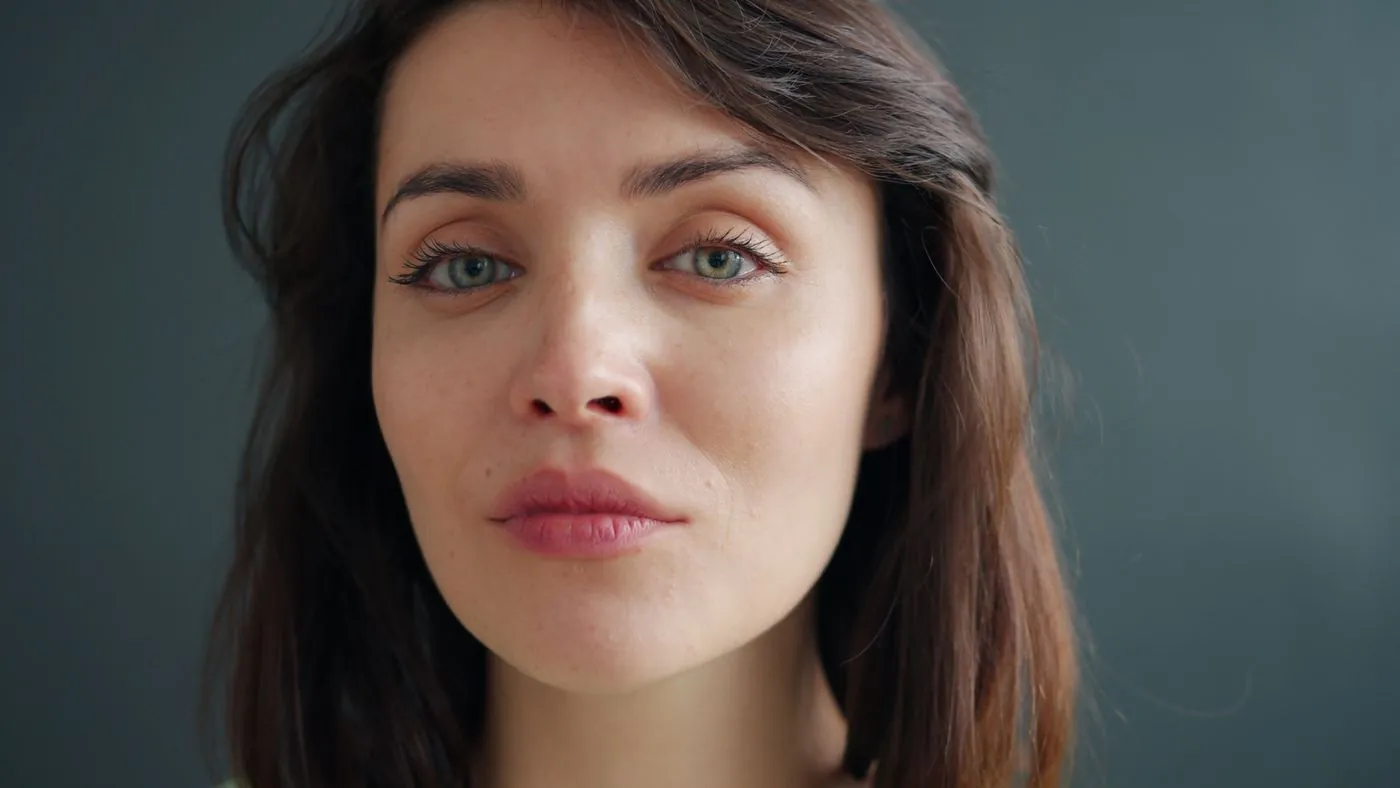 A woman's face in soft natural light